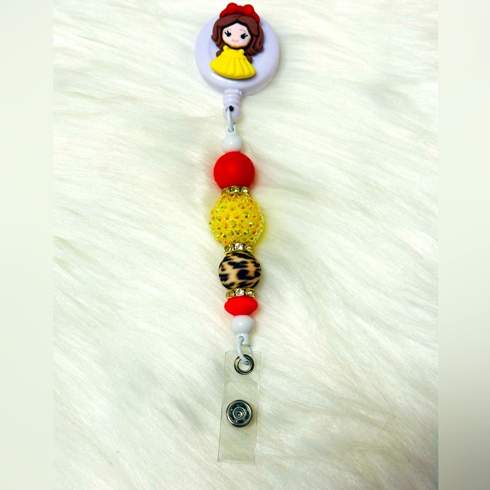 🆕🩷🆕 Princess Belle Badge Beaded Holder